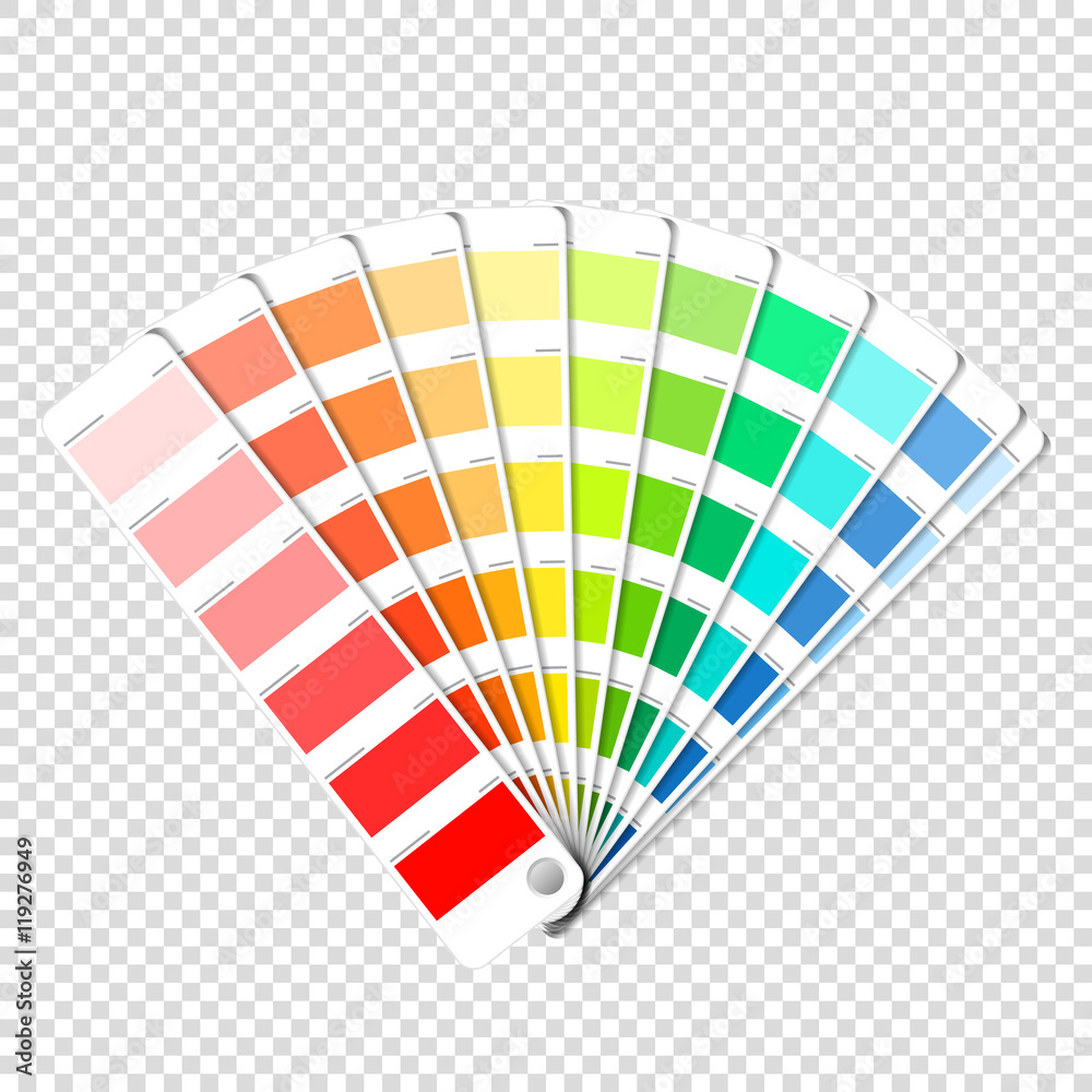 Fototapeta premium Przewodnik palety kolorów na przezroczystym tle