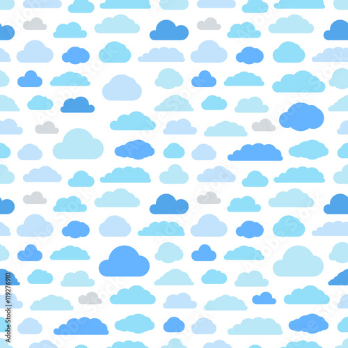 Abstract clouds seamless pattern