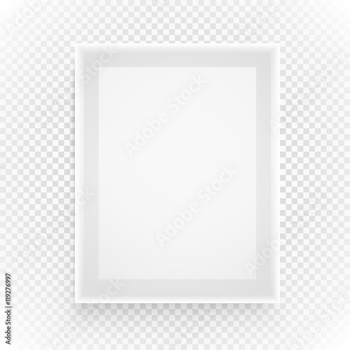 Empty picture frame isolated on transparent background