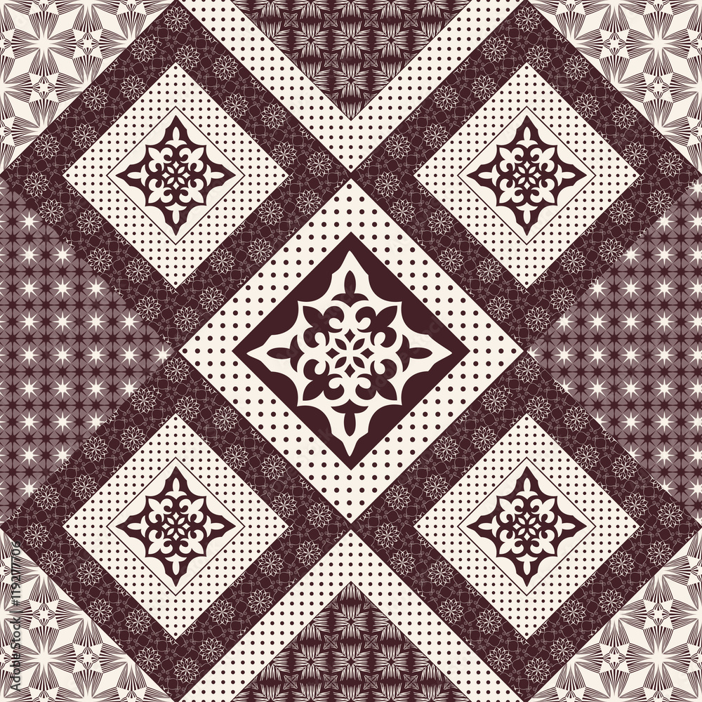Creative seamless patchwork pattern