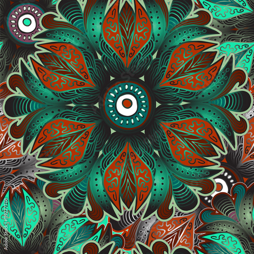 stock vector mandla seamless pattern for printing on paper, fabr