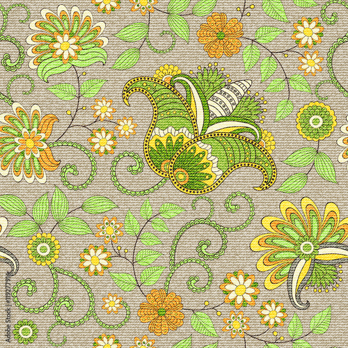 Seamless vector floral  pattern