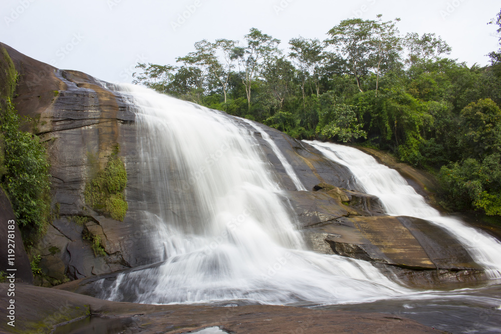 Fototapeta premium Beautiful waterfall in Thailand and nature background
