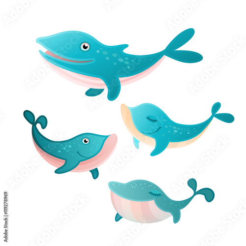 Four whales set