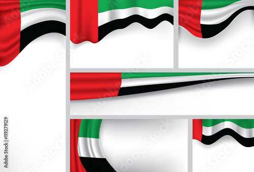Abstract UAE Flag, Emirates Colors (Vector Art)