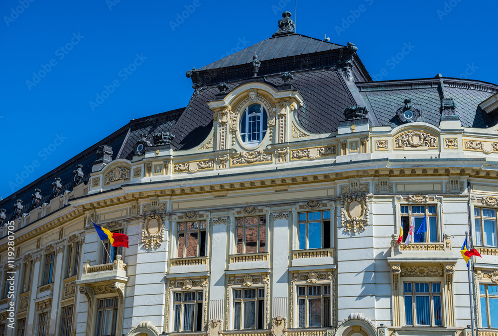 Obraz premium City Hall building in Sibiu city in Romania