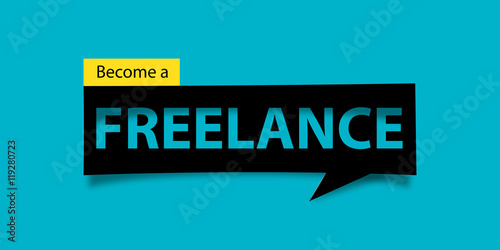Freelance banner isolated. Banner design template. Vector illustration
