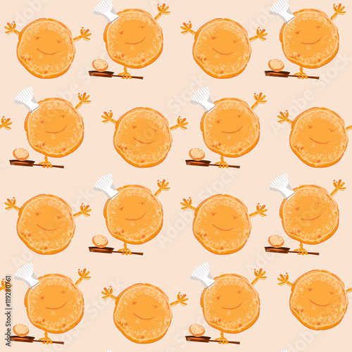 I love Pancakes. Happy Pancake Day! Seamless background pattern.