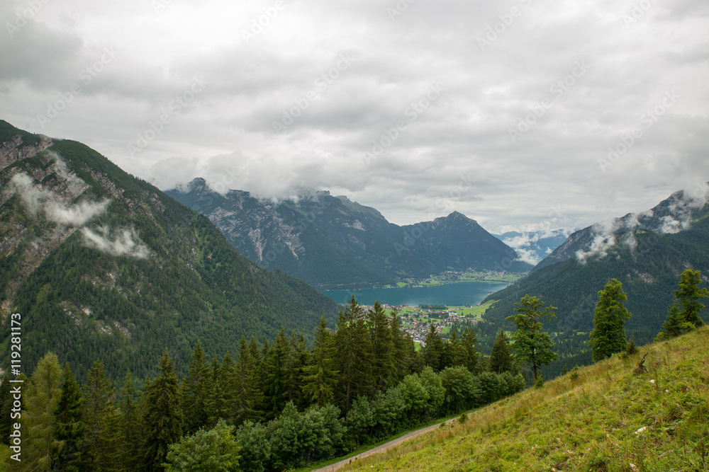 Hiking in the Tyrolean Alps / Achensee in the wonderful Tirol after a thunderstorm
