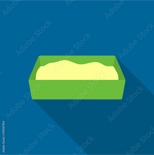 Litter box icon of vector illustration for web and mobile