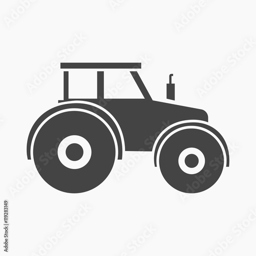 Tractor icon of vector illustration for web and mobile