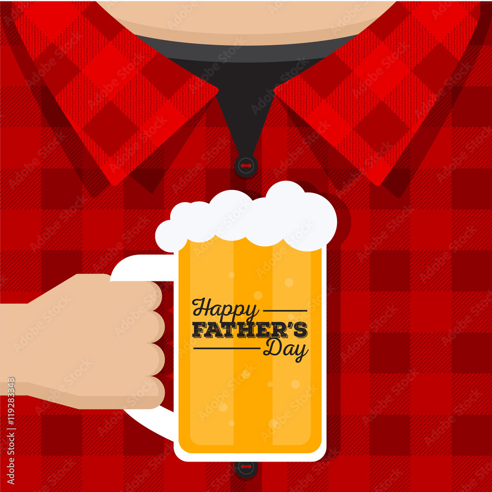 Happy Father's Day Card - You Deserve A Cold Beer Stock Vector | Adobe ...