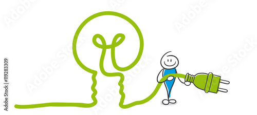 Stick Figure Series Blue / Idee, schlau, umdenken