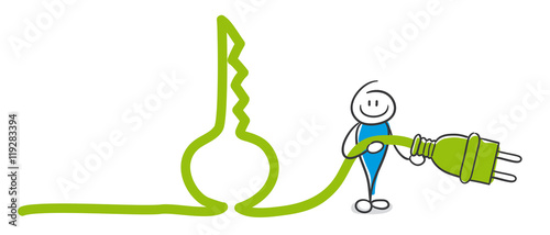 Stick Figure Series Blue / Schlüssel zum Erfolg