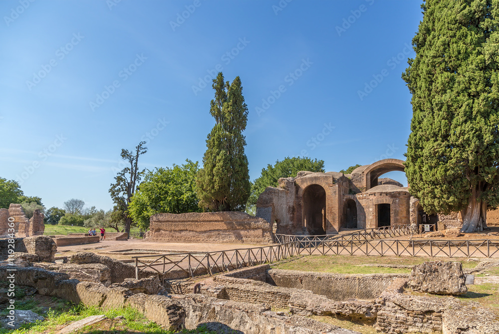 Villa Adriana, Italy. Small baths. UNESCO list