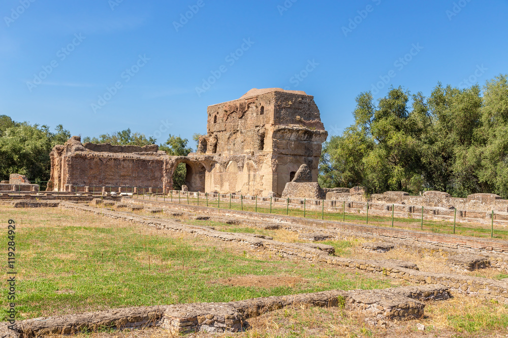 Villa Adriana, Italy. Ruins of the Golden Square. UNESCO list