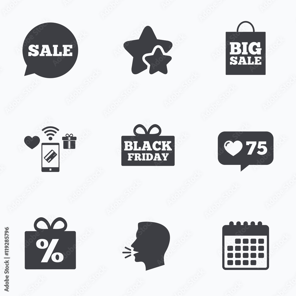 Sale speech bubble icon. Black friday symbol Sale speech bubble icon. Black friday symbol