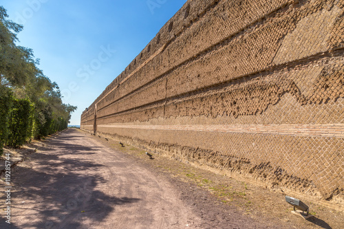 Villa Adriana, Italy. The wall 9 meters high, running along the border of Pecile photo