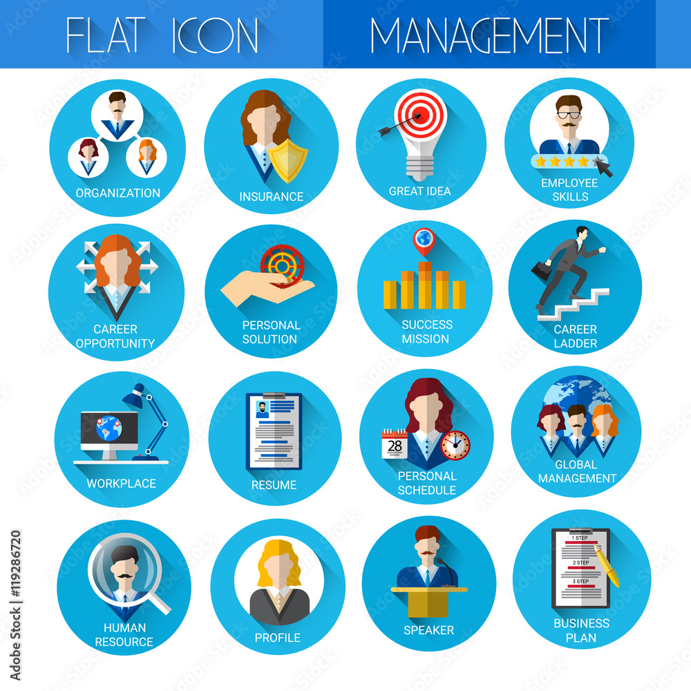 Management Set Business Icon Collection Management Set Business Icon Collection