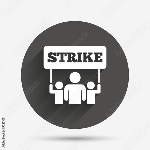 Strike sign icon. Group of people symbol.