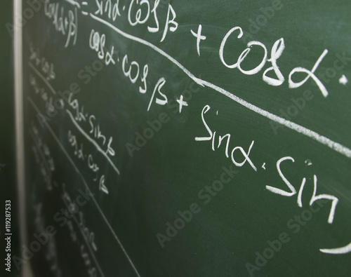 Formulas on the blackboard
