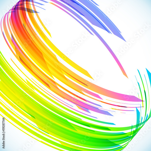 Abstract rainbow cylinder vector background