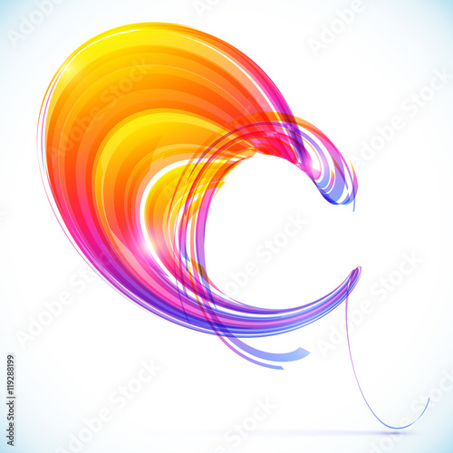 Abstract rainbow stripes vector shining background