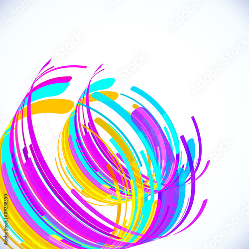 Abstract striped cylinders vector background