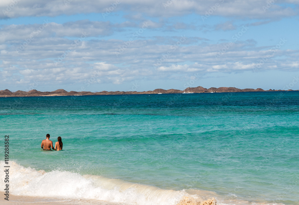 Corralejo Beach on Fuerteventura, Canary Islands, Spain Corralejo Beach on Fuerteventura, Canary Islands, Spain