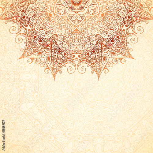 Ornate vintage background in mehndi style