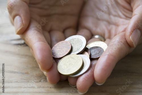 Hands Holding Money photo