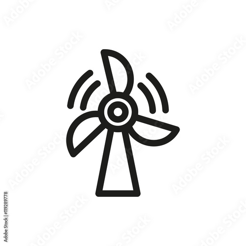 wind power icon on white background