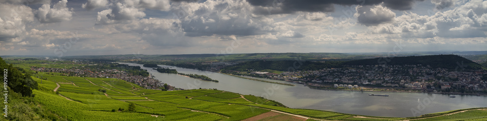Panorama der Stadt Rüdesheim, Hessen, Deutschland