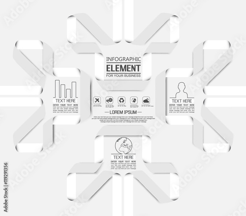 ELEMENT FOR INFOGRAPHIC  TEMPLATE GEOMETRIC FIGURE FOUR OPTIONS  THIRD EDITION WHITE