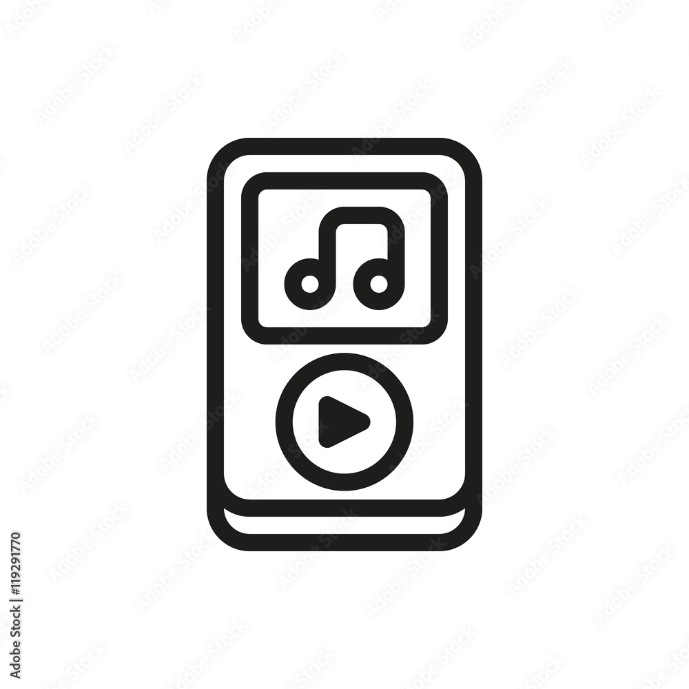 device musical player on white background device musical player on white background