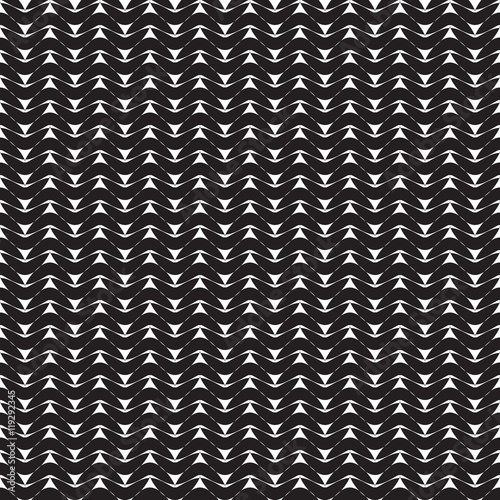  Monochrome decor.  Endless abstract pattern.  Geometric  seamless texture.  Modern repeating background.  Black and white design. .