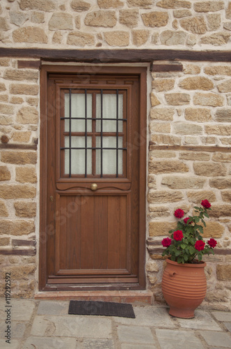 Door and flower