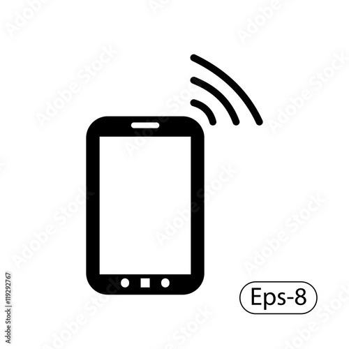 иконка смартфона с сигналом