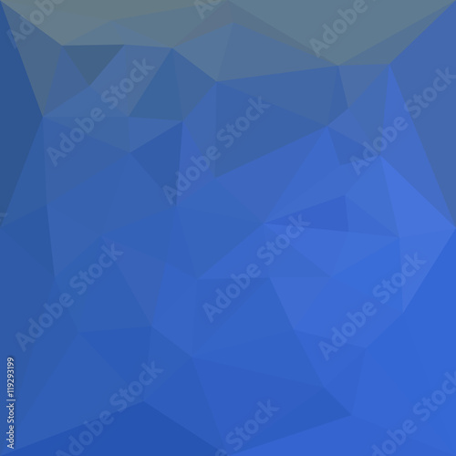 Deep Sky Blue Abstract Low Polygon Background