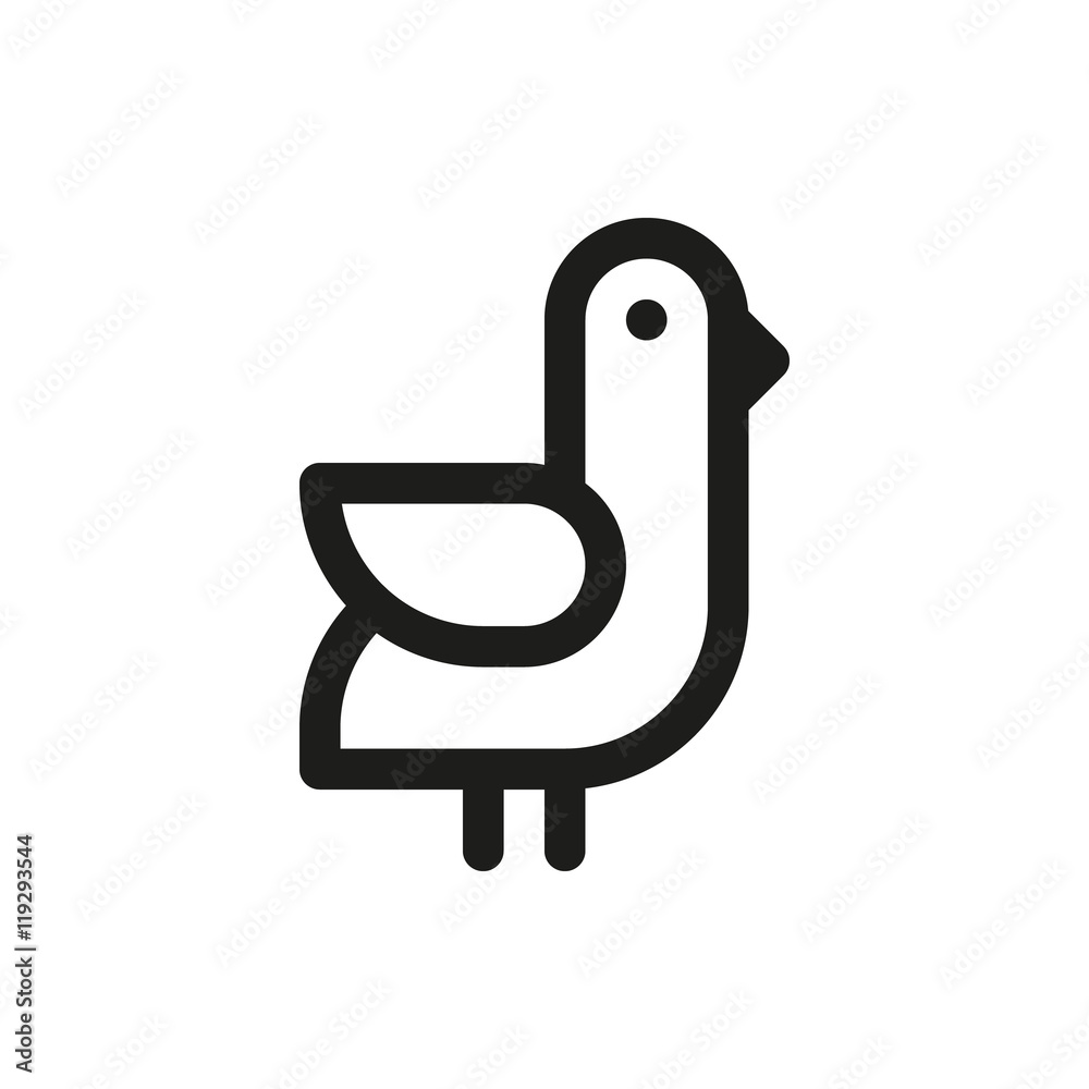 Dove of peace icon on white background Dove of peace icon on white background