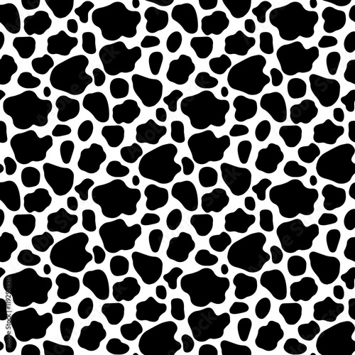 seamless cow print pattern and background vector illustration