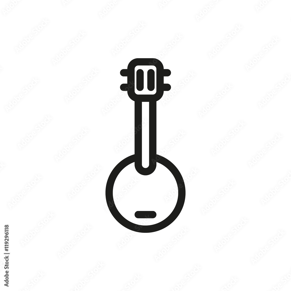Banjo icon on white background Banjo icon on white background