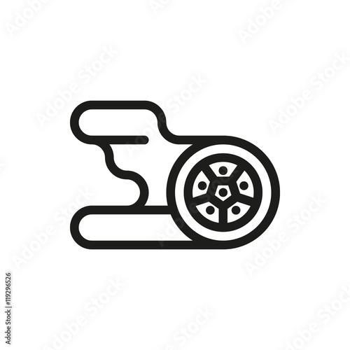 Automotive wheel and tire with flames