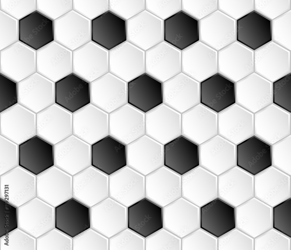 Geometric football vector seamless pattern