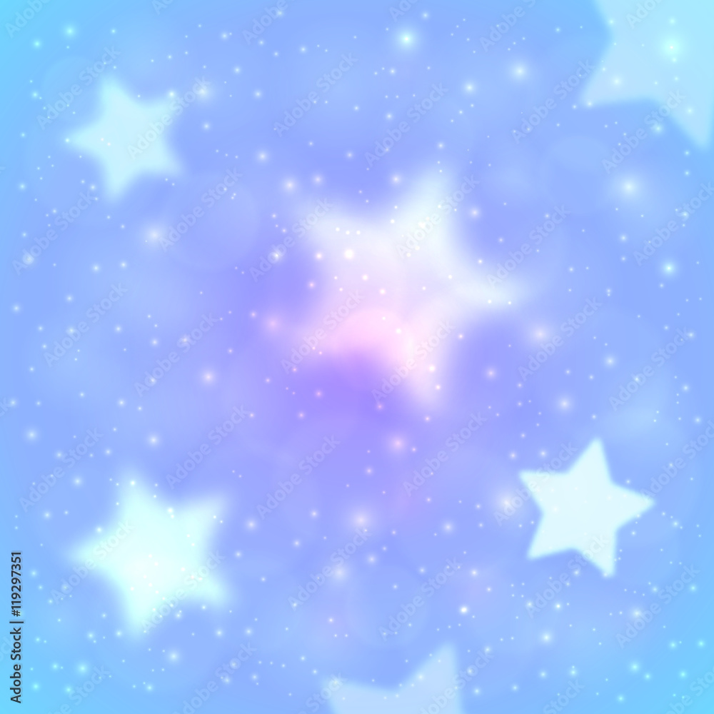 Blue vector blurred stars abstract background Blue vector blurred stars abstract background