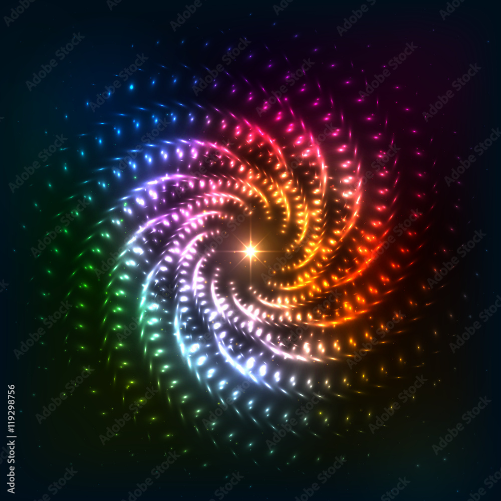 Abstract rainbow neoncosmic spiral background Abstract rainbow neoncosmic spiral background
