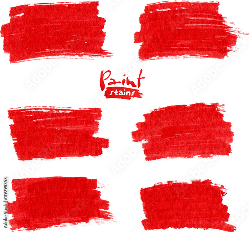Red marker vector stains