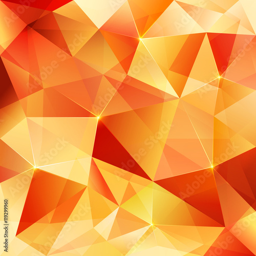 Orange crystal vector abstract pattern