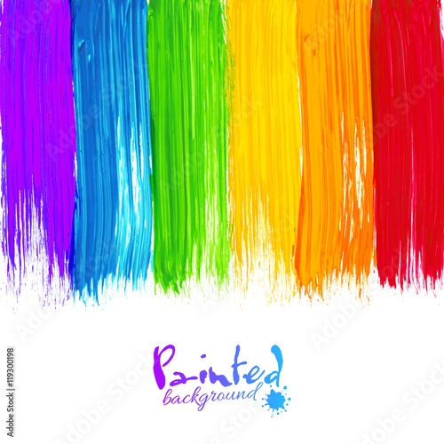 Acrylic painted stripes, vector background