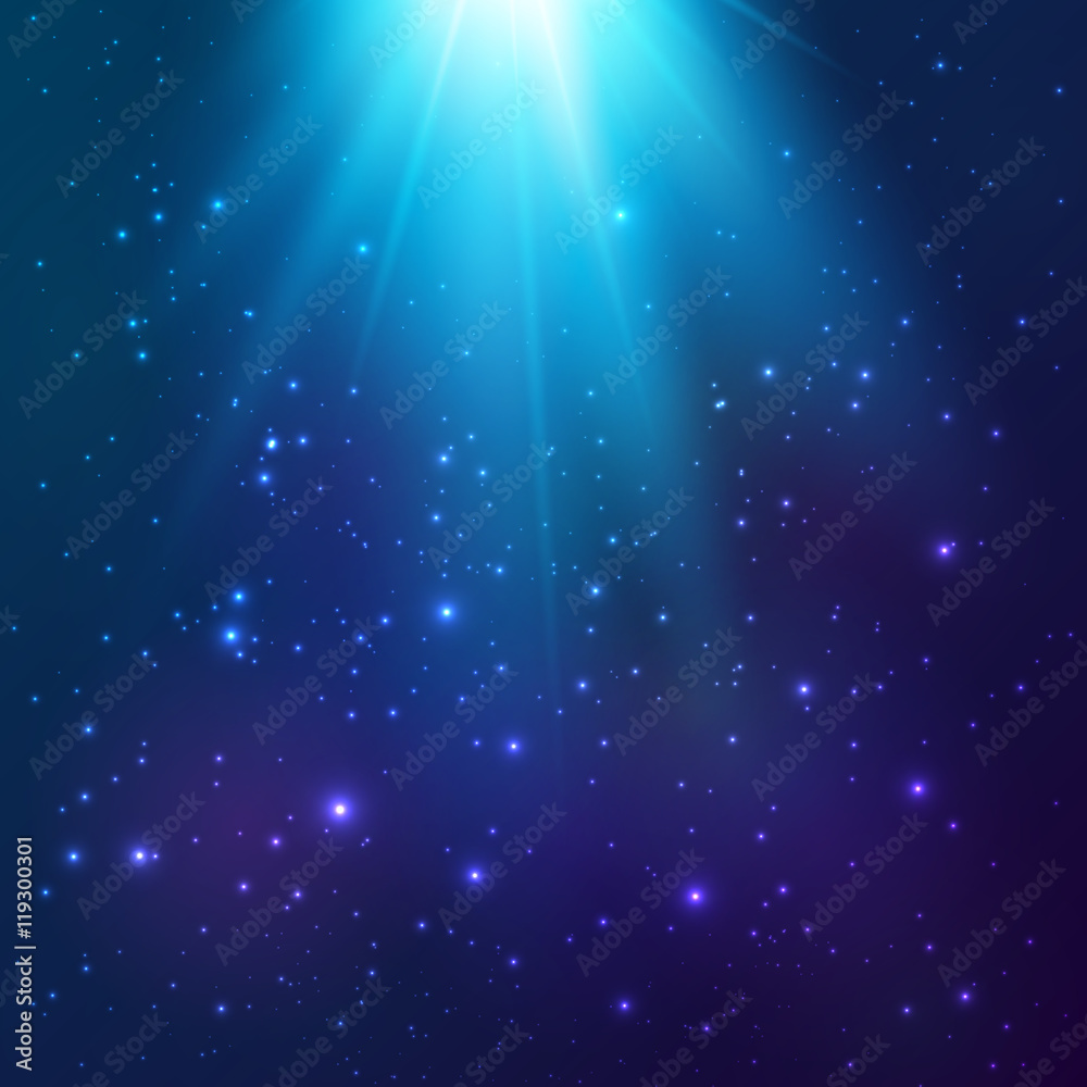 Bright blue vector cosmic light background Bright blue vector cosmic light background